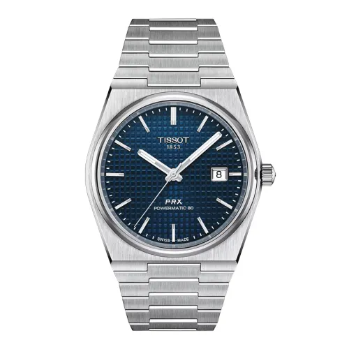 TISSOT Tissot PRX Super Player Series Automatic Mechanical Movement Waterproof Date Display Men's Watch Swiss Watch Blue Dial 316L Steel Strap