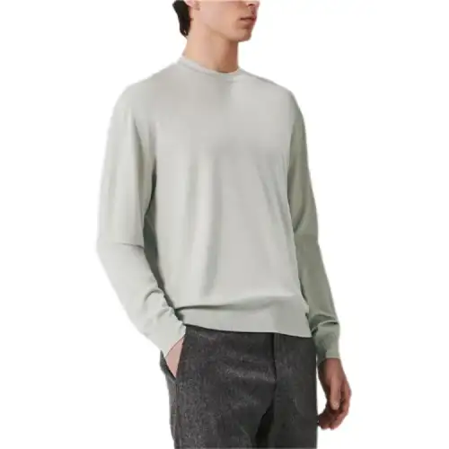 HERMES Sweaters Men's Gray Crew Neck Moderate Other