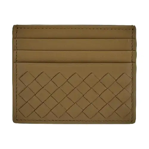 Bottega Veneta Leather Card Holder Women's Yellow