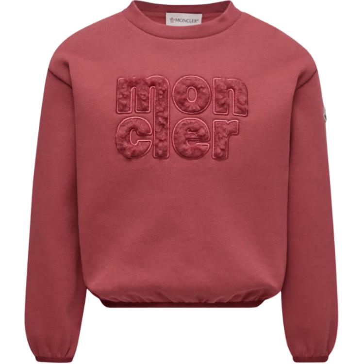 Женское худи Moncler Logo Sweatshirt (розовое)