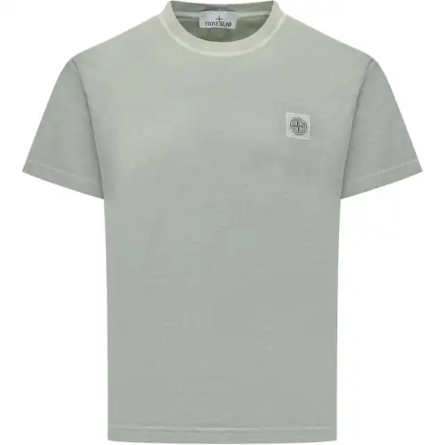 STONE ISLAND T Shirts Men's Green Crew Neck