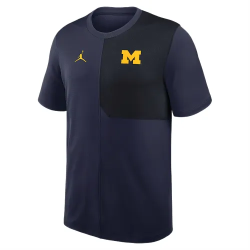 Jordan Michigan Sideline Coach Men's Jordan Brand Dri-FIT College Top