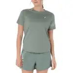 ASICS T Shirts Women's Green Crew Neck Moderate