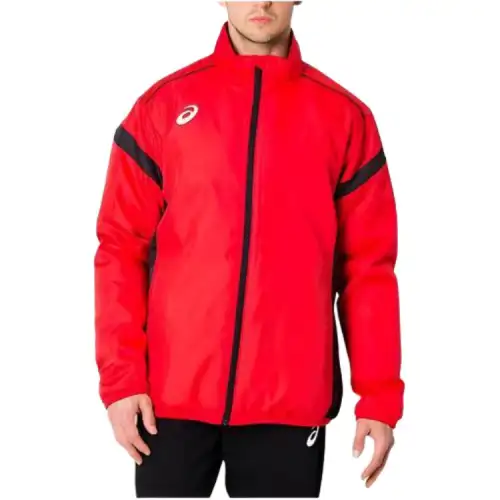 ASICS Jackets Men's Red Stand Collar Moderate Other