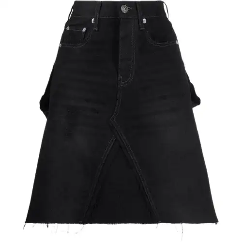 Balenciaga Denim Skirt 'Matte Black'