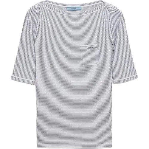 Prada striped boat-neck sweater