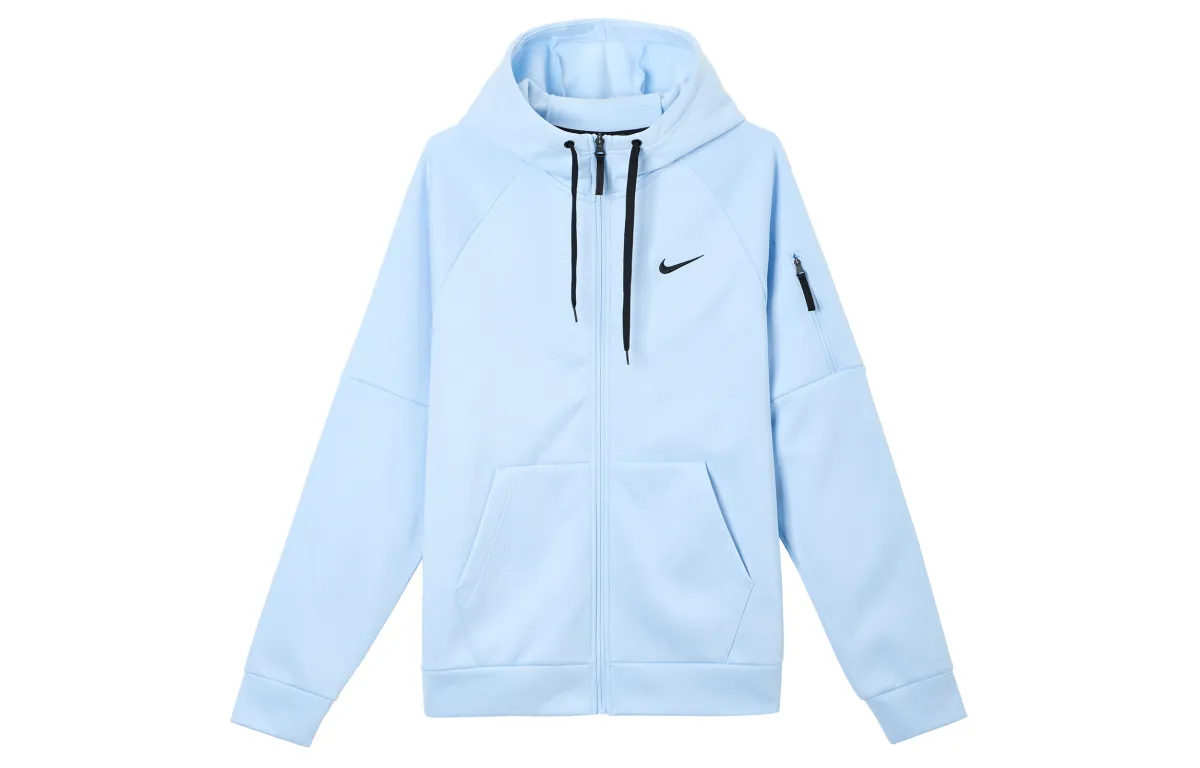 Nike Therma FIT Flyknit Fleece Lined Solid Color Raglan Long Sleeved Sweatshirt Men's