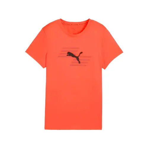 PUMA X T Shirts Women's Orange Crew Neck Moderate