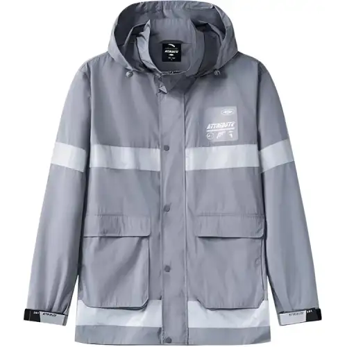ANTA Jackets Men's Gray Hooded Moderate Other