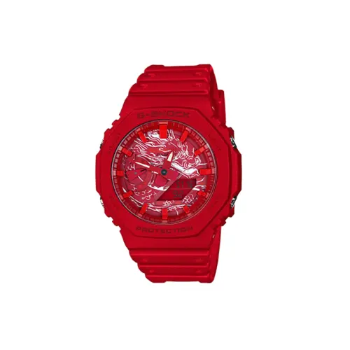 CASIO Men Liquid Crystal/Analog Dual Display Series Red Watch