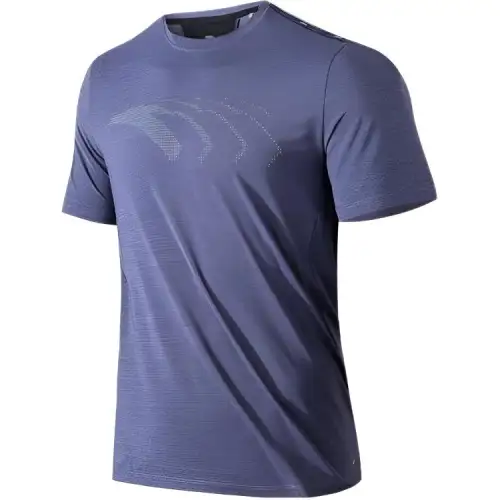 ANTA T Shirts Men's Gray Crew Neck Moderate Straight Fit