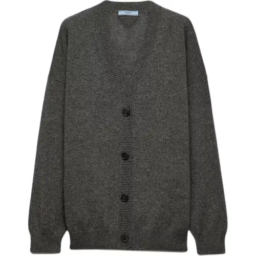 Prada ribbed cashmere cardigan