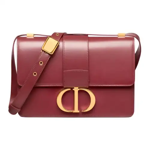DIOR 30 Montaigne Polished Calfskin Shoulder Bag, Crossbody Bag Women's Brick Red