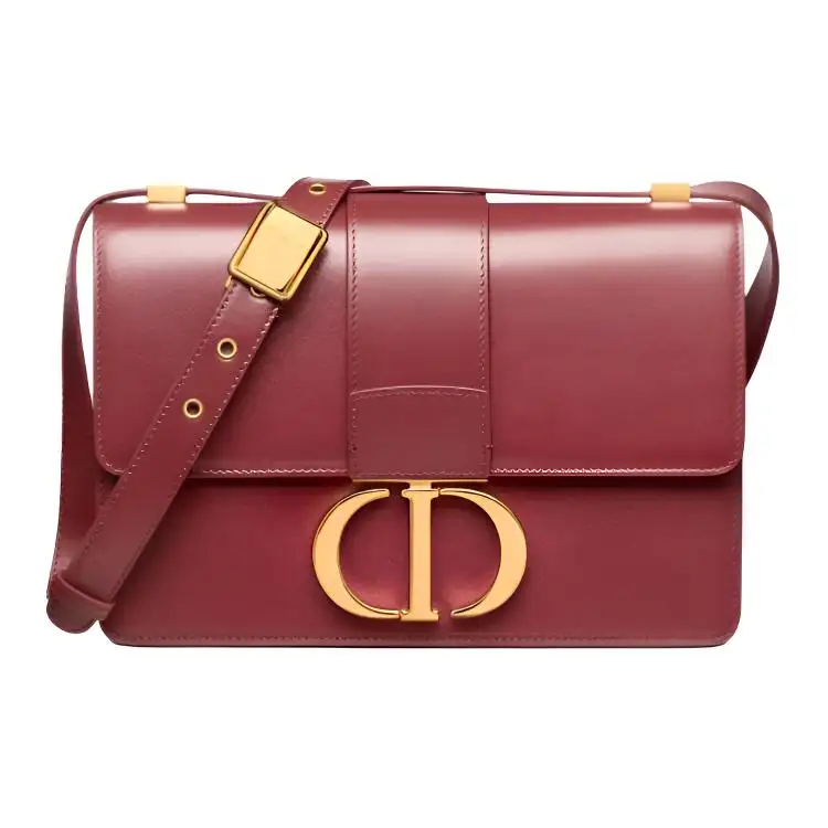 DIOR 30 Montaigne Polished Calfskin Shoulder Bag, Crossbody Bag Women's Brick Red