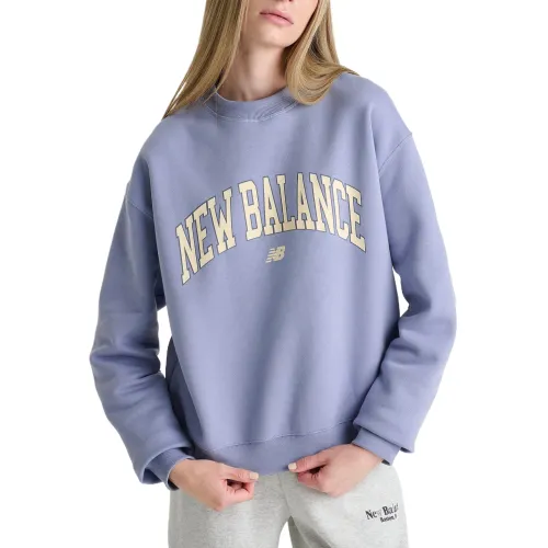 New Balance Sweatshirts Women's Light Purple Crew Neck Moderate