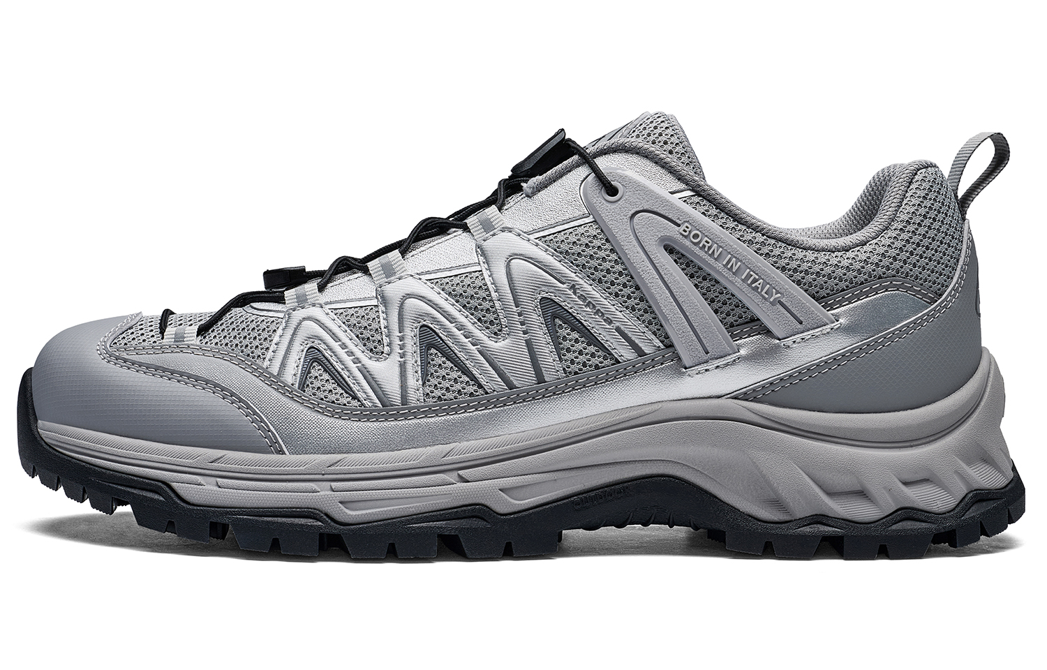 Kappa Outdoor Casual Abrasion Resistant Slip Resistant Low top Running Shoes Unisex Shark Gray, Silver