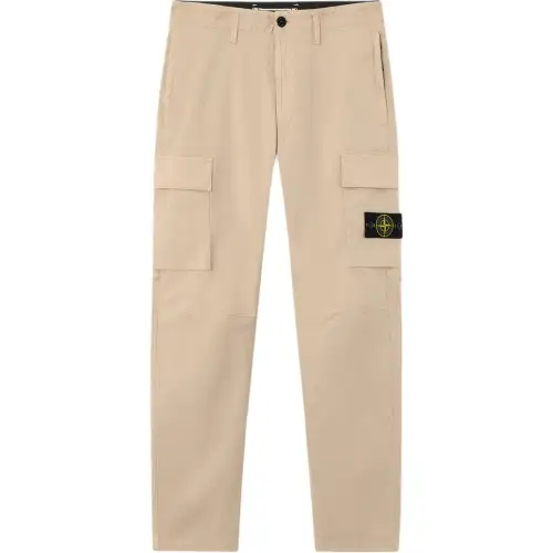 STONE ISLAND Logo Patch Straight Leg Trousers