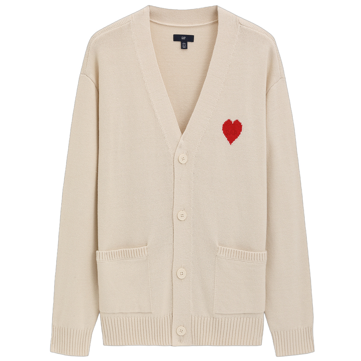 Кардиган GAP Heart Embroidery (бежевый)