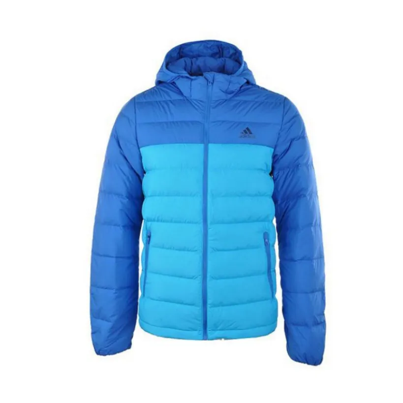 Adidas Jackets Men's Blue Hooded (Non-detachable) Moderate Straight Fit