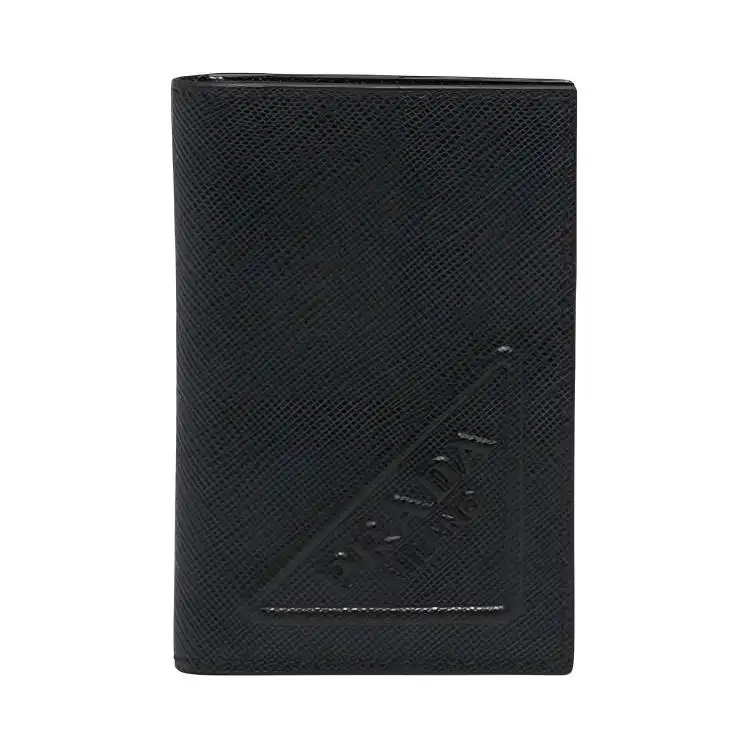 PRADA Saffiano Leather Card Holder Men's Black