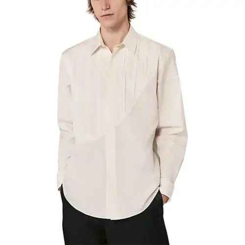 HERMES Shirts Men's Ecru Moderate Shirt