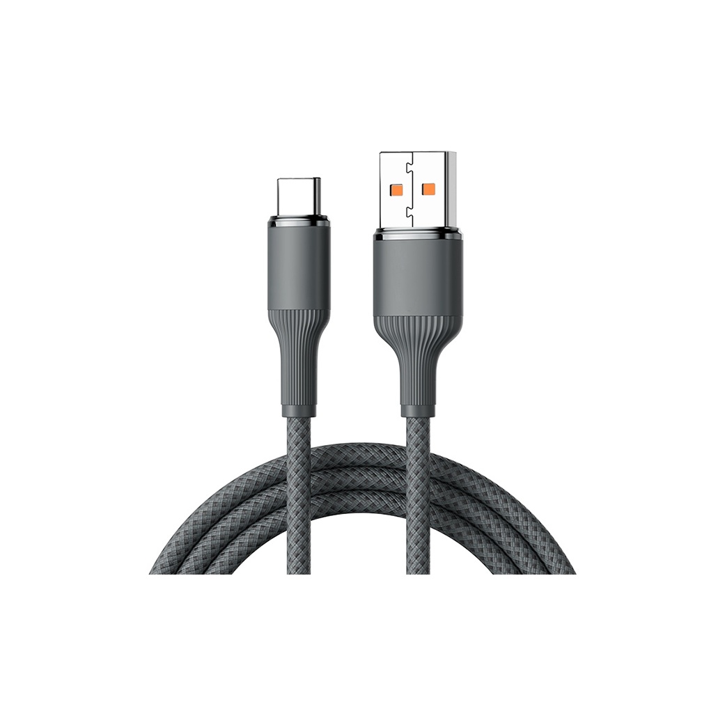Shenzhou HASEE 100W Super Fast Charging USB-A to Tpye-C 6A Fast Charging Braided Tungsten Gold Cable Intelligent Trickle Temperature Control Suitable for Huawei Honor Compatible with Xiaomi OPPO/IQOO Universal Fast Charging Data Cable