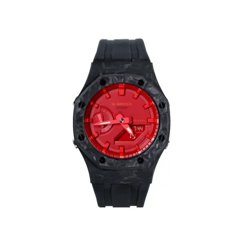 CASIO Men Liquid Crystal/Analog Dual Display Series Red Watch
