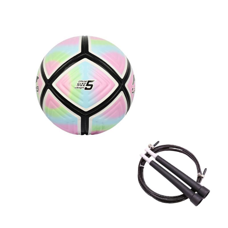 Li Ning Size 5 Soccer Ball TPU Seamless Thermal bonding Unisex Aurora Pink