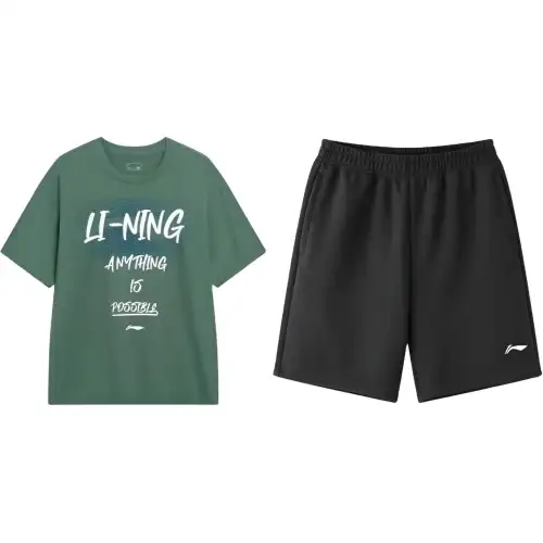 Li Ning Casual Sportswear Men's Crew Neck Moderate