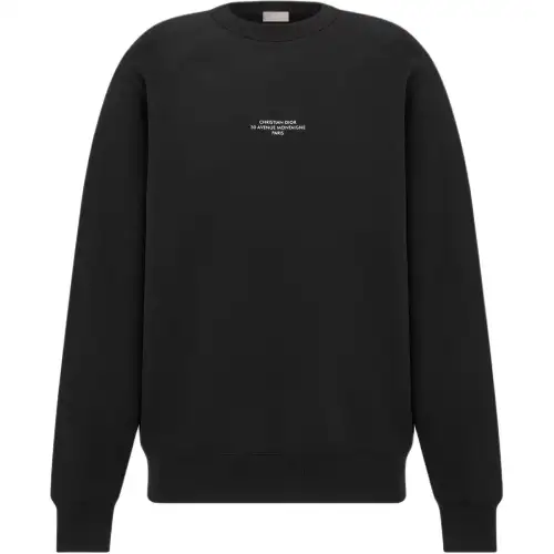 DIOR Sweatshirts Men's Black Crew Neck Moderate