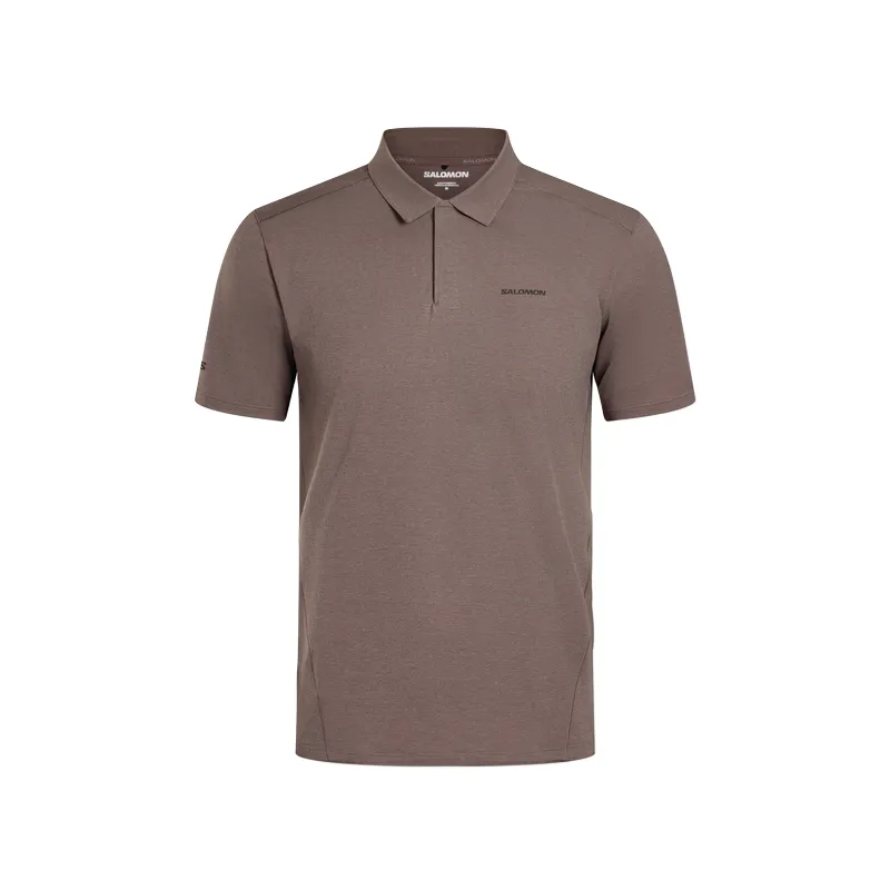 SALOMON SS25 Polo Shirt Men's Iron Gray