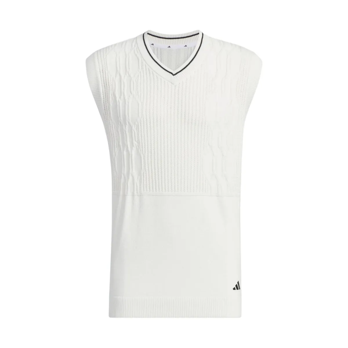 Adidas Tank Tops Men's White V-neck Moderate Straight Fit