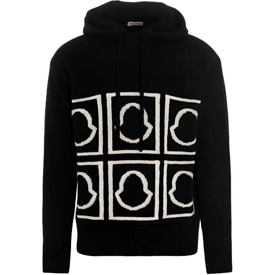 Мужское худи Moncler Logo (черное)