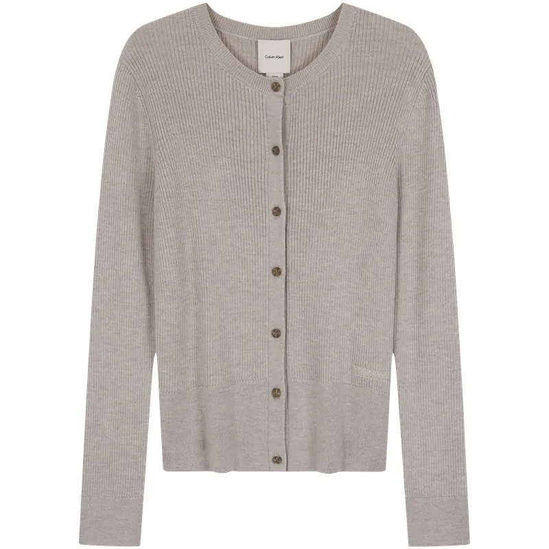 Calvin Klein Sweaters Women's Crew Neck Moderate Cardigan
