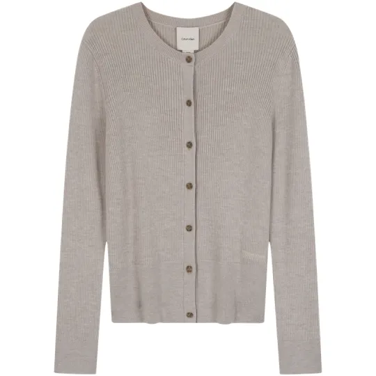 Calvin Klein Sweaters Women's Crew Neck Moderate Cardigan