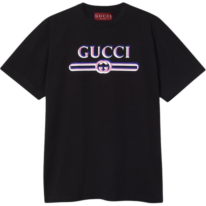 Женская футболка Gucci (черная)