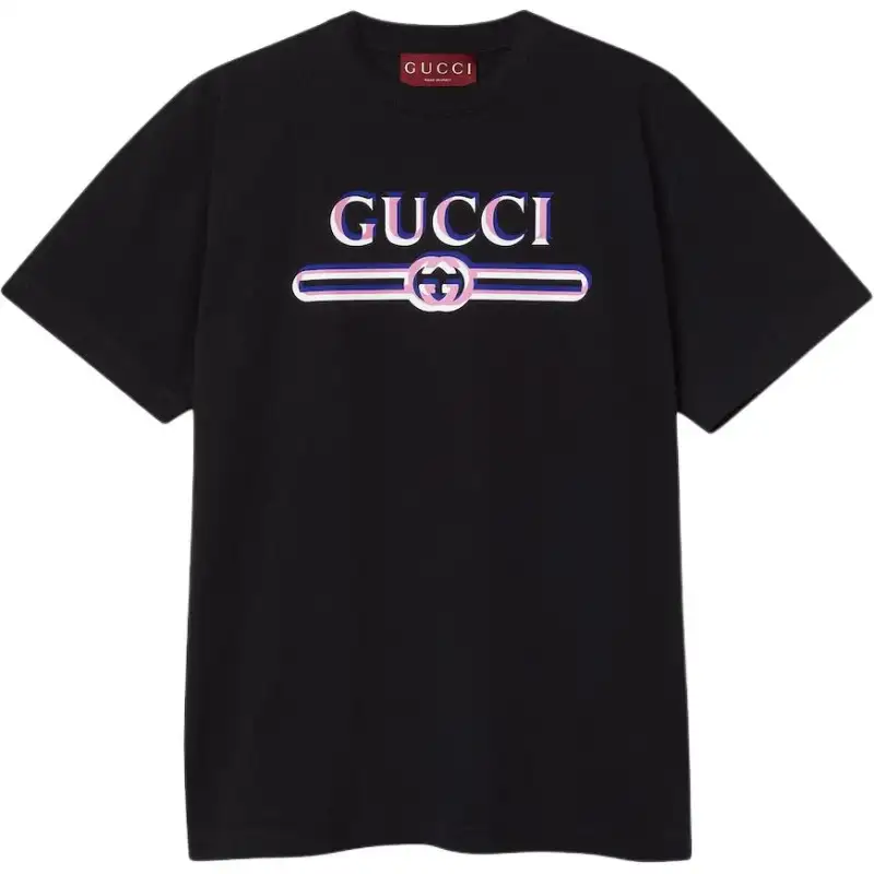 GUCCI Logo Printed Crewneck T Shirt