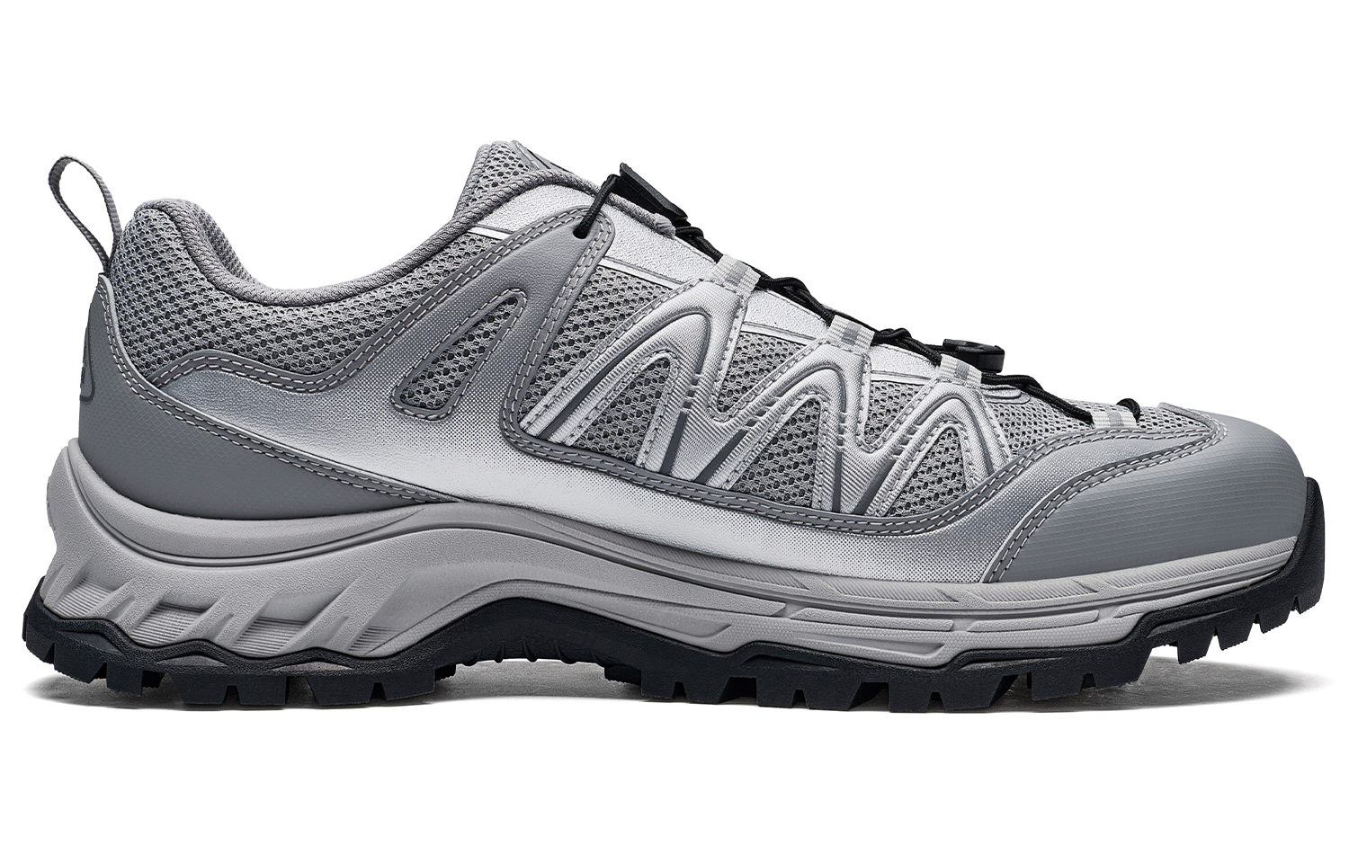 Kappa Outdoor Casual Abrasion Resistant Slip Resistant Low top Running Shoes Unisex Shark Gray, Silver
