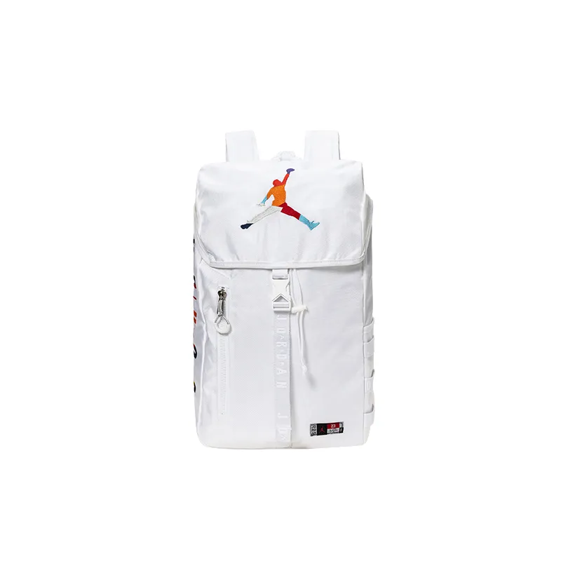 Jordan Polyester Basketball Bag Backpack Unisex White