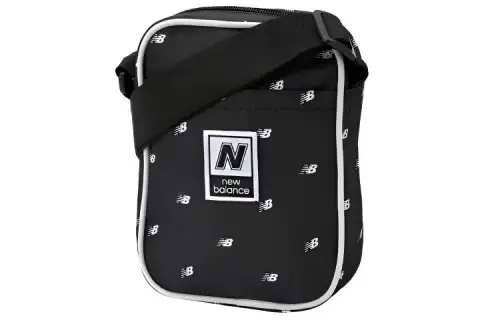 New Balance Polyester Plain Weave Fabric Shoulder Bag Regular Unisex Black