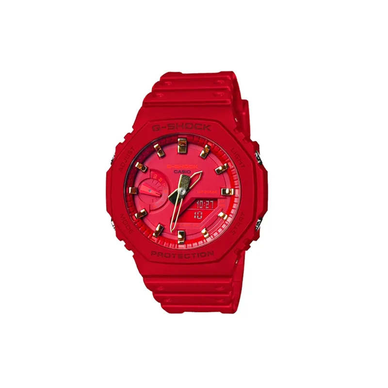CASIO Men Liquid Crystal/Analog Dual Display Series Red Watch