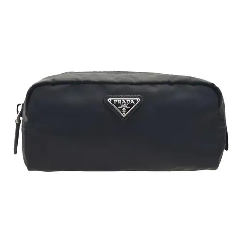 PRADA Nylon Makeup Bag Women's Black