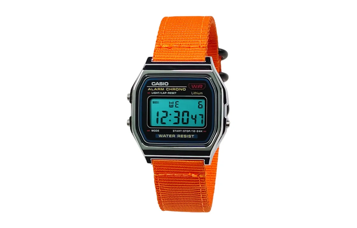CASIO Custom Collection Quartz Movement Nylon Strap Watch Unisex Black Dial