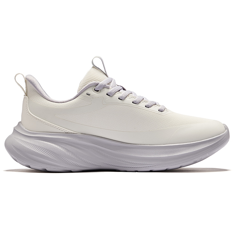 Erke Cushioning Rebound Low top Casual Running Shoes Women’s Microcrystal White Galactic Purple
