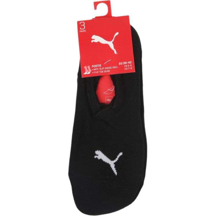 PUMA Unisex Footie 3p Apa Running Ankle Socks Unisex 3 Pack Black
