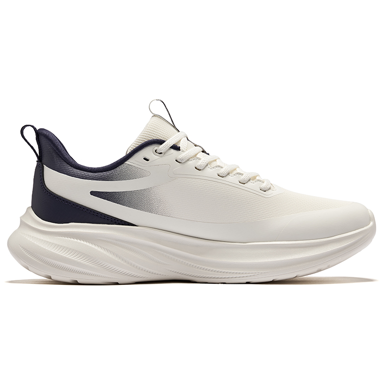 Erke Cushioning Rebound Low top Casual Running Shoes Men’s Microcrystal White Cosmic Blue