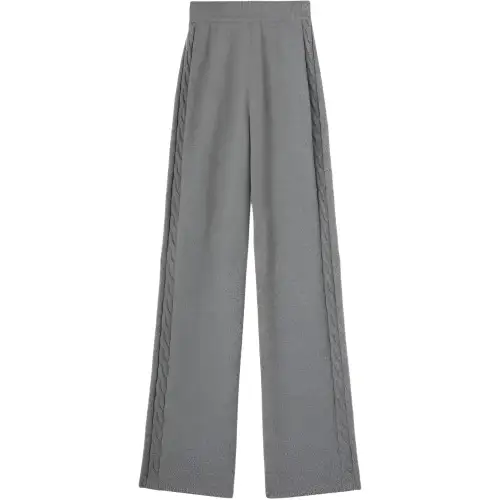 Loro Piana Casual Pants Women's Gray Moderate Straight Fit Pants