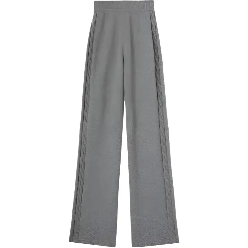 Loro Piana Casual Pants Women's Gray Moderate Straight Fit Pants