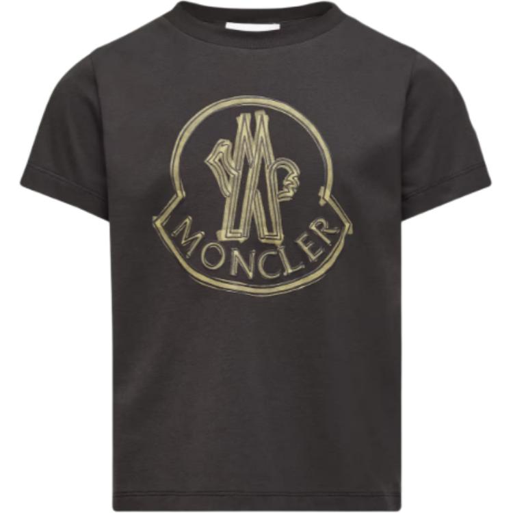 Мужская футболка Moncler Scribble Logo Cotton T-Shirt (белая)