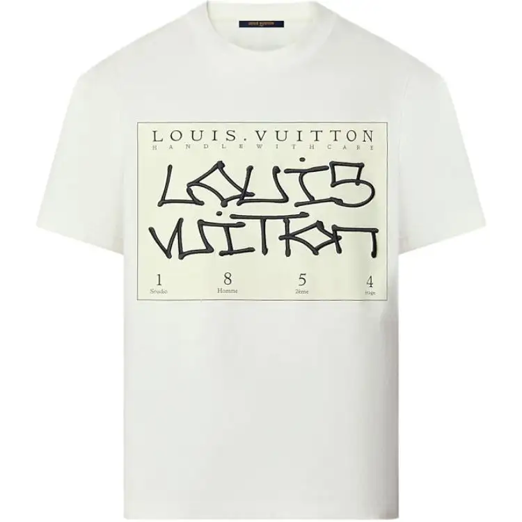Louis Vuitton 2020s logo-embroidered T-shirt